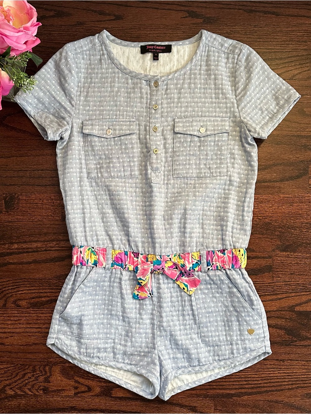 NWOT Juicy Couture retro-styled romper, size 12